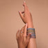 Liens arbre paresseux | Bracelet Kismet Original | Blanc x or rose